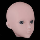 OOAK Doll Jointed Blank Head Carving Sculpt with Gray Eyes for 1/6 BJD Doll, MSD Accessory