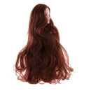 1/6 Female Ball Joint Doll Head Carving Sculpt with White Straight Hair Wig for BJD for MSD Doll