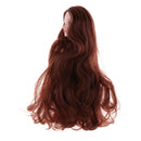 1/6 Female Ball Joint Doll Head Carving Sculpt with White Straight Hair Wig for BJD for MSD Doll