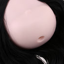 1/6 Female Ball Joint Doll Head Carving Sculpt with Black Hair Wig for BJD for MSD Doll