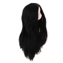 1/6 Female Ball Joint Doll Head Carving Sculpt with Black Hair Wig for BJD for MSD Doll