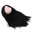 1/6 Female Ball Joint Doll Head Carving Sculpt with Black Hair Wig for BJD for MSD Doll