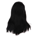 1/6 Female Ball Joint Doll Head Carving Sculpt with Black Hair Wig for BJD for MSD Doll