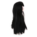 1/6 Female Ball Joint Doll Head Carving Sculpt with Black Curl Hair Wig for BJD MSD Doll