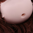 1/6 Female Ball Joint Doll Head Carving Sculpt with Brown Curl Hair Wig for BJD MSD Doll