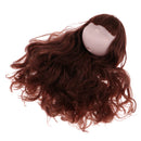 1/6 Female Ball Joint Doll Head Carving Sculpt with Brown Curl Hair Wig for BJD MSD Doll