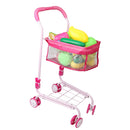 Mini Outdoor Baby Buggy Pram Infant Push Cart Pushchair Shopping Cart With Accessories Kids Pretend Play Toys Pink