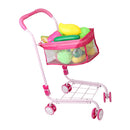 Mini Outdoor Baby Buggy Pram Infant Push Cart Pushchair Shopping Cart With Accessories Kids Pretend Play Toys Pink