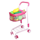Mini Outdoor Baby Buggy Pram Infant Push Cart Pushchair Shopping Cart With Accessories Kids Pretend Play Toys Pink