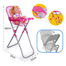 23*31*56cm Baby Doll Dining High Chair Model Simulation Furniture Model for 9-12inch Doll Kids Pretend Play Toy