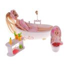 1/6 Dreamy Bathroom Furniture Set for Female Figures for Blythe Takara for Dollfie DOD SD Dolls House Decor