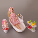 1/6 Dreamy Bathroom Furniture Set for Female Figures for Blythe Takara for Dollfie DOD SD Dolls House Decor