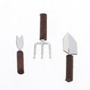 3 Pieces Miniature Alloy Shovel Potted Tools for 1/12 Dollhouse Room Garden Life Scenes Decor
