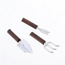 3 Pieces Miniature Alloy Shovel Potted Tools for 1/12 Dollhouse Room Garden Life Scenes Decor