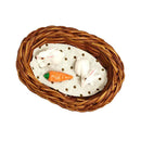 Mini Rattan Rabbits Nest Carrot Miniatures for 1/12 Dollhouse Decoration Accessories