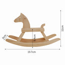 12inch Fashion Dolls Accessory - 1/6 Scale Lovely Solid Wood Crafts Rocking Horse Mini Cockhorse for Fairy Garden Decor