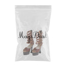 1/3 BJD High Heels Shoes Ankle Strape Shoes for SD Dollfie Lolita Shoes With 5 Round Shape Buckles Brown