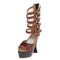 1/3 BJD High Heels Shoes Ankle Strape Shoes for SD Dollfie Lolita Shoes With 5 Round Shape Buckles Brown