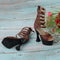 1/3 BJD High Heels Shoes Ankle Strape Shoes for SD Dollfie Lolita Shoes With 5 Round Shape Buckles Brown
