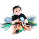 Huggable Silicone 22inch Reborn Baby Unisex Doll Rooted Pure Mohair Hair Newborn Toddler with Magnetic Pacifier and Nursing Bottle
