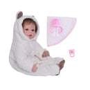 Real Life 22inch Reborn Awake Baby Doll Girl Boy Newborn Size Fake Toddler Doll Â– Hand Rooted Mohair Hair and Hand-drawn Nails