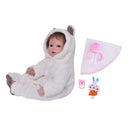 Real Life 22inch Reborn Awake Baby Doll Girl Boy Newborn Size Fake Toddler Doll Â– Hand Rooted Mohair Hair and Hand-drawn Nails