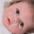 Real Life 22inch Reborn Awake Baby Doll Girl Boy Newborn Size Fake Toddler Doll Â– Hand Rooted Mohair Hair and Hand-drawn Nails