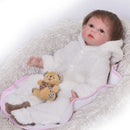 Real Life 22inch Reborn Awake Baby Doll Girl Boy Newborn Size Fake Toddler Doll Â– Hand Rooted Mohair Hair and Hand-drawn Nails