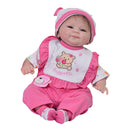 42cm Adorable Silicone Princess Reborn Baby Girl Doll Model in Bibs Clothes Outfit Accessories