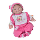 42cm Adorable Silicone Princess Reborn Baby Girl Doll Model in Bibs Clothes Outfit Accessories
