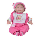 42cm Adorable Silicone Princess Reborn Baby Girl Doll Model in Bibs Clothes Outfit Accessories