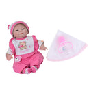 42cm Adorable Silicone Princess Reborn Baby Girl Doll Model in Bibs Clothes Outfit Accessories