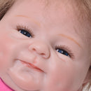 42cm Adorable Silicone Princess Reborn Baby Girl Doll Model in Bibs Clothes Outfit Accessories