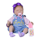 Real Touch 22inch Reborn Doll Half Silicone Newborn Baby Doll Kids Sleeping Toy/Elderly People Accompany Toy/ChildrenÂ’s Clothes Model