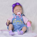 Real Touch 22inch Reborn Doll Half Silicone Newborn Baby Doll Kids Sleeping Toy/Elderly People Accompany Toy/ChildrenÂ’s Clothes Model
