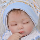 17inch Newborn Baby Doll in Clothes Sleeping Soft Touch Vinyl Head Limbs Reborn Boy Doll Christmas Gifts