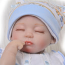 17inch Newborn Baby Doll in Clothes Sleeping Soft Touch Vinyl Head Limbs Reborn Boy Doll Christmas Gifts