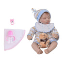 17inch Newborn Baby Doll in Clothes Sleeping Soft Touch Vinyl Head Limbs Reborn Boy Doll Christmas Gifts