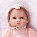 42cm Adorable Silicone Princess Reborn Baby Girl Doll Model in Pink Clothes Set Outfit Accessories