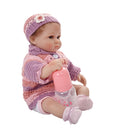 Lovely 17inch Realistic Reborn Doll Native American Newborn Infant Baby Doll Mold With Outfits and Pacifier Nursing Accessories