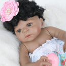 Lovely 22inch Realistic Reborn Doll African American Newborn Infant Baby Doll Mold With Rompers Outfits and Nursing Accessories