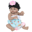 Lovely 22inch Realistic Reborn Doll African American Newborn Infant Baby Doll Mold With Rompers Outfits and Nursing Accessories