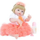 Reborn Baby Girl Dolls 22inch Cute Realistic Soft Silicone Dolls Newborn Baby Dolls with Clothes