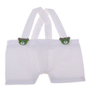 Lovely Shoulder Suspender Trousers Pants For 8inch Fashion Doll And Stuffed Filled Doll Dress-up Accessory White