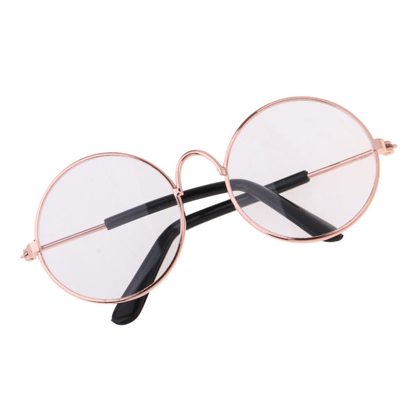 1/4 BJD Dolls Eyeglasses Sunglasses Eyewear for Salon Doll Golden Frame Vintage Style Accessories