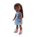 New Dolls Clothing Outfit Butterfly Dress Casual Dresses for 18inch American Girl Doll Blue