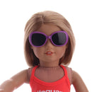 Fashion Handmade 18inch Doll Glasses Sunglasses Eyewear, For American Girl Dolls Clothing Accessory Purple Frames