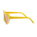Fashion Handmade 18inch Doll Heart Shaped Sunglasses Eyewear, For American Girl Dolls Clothing Accessory Yellow Frames