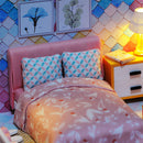 Romantic 1/24 Dollhouse Miniature DIY House Kits Cabin Creative Room Perfect DIY Gift for Friends Lovers and Families