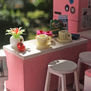 Romantic 1/24 Dollhouse Miniature DIY House Kits Cabin Creative Room Perfect DIY Gift for Friends Lovers and Families